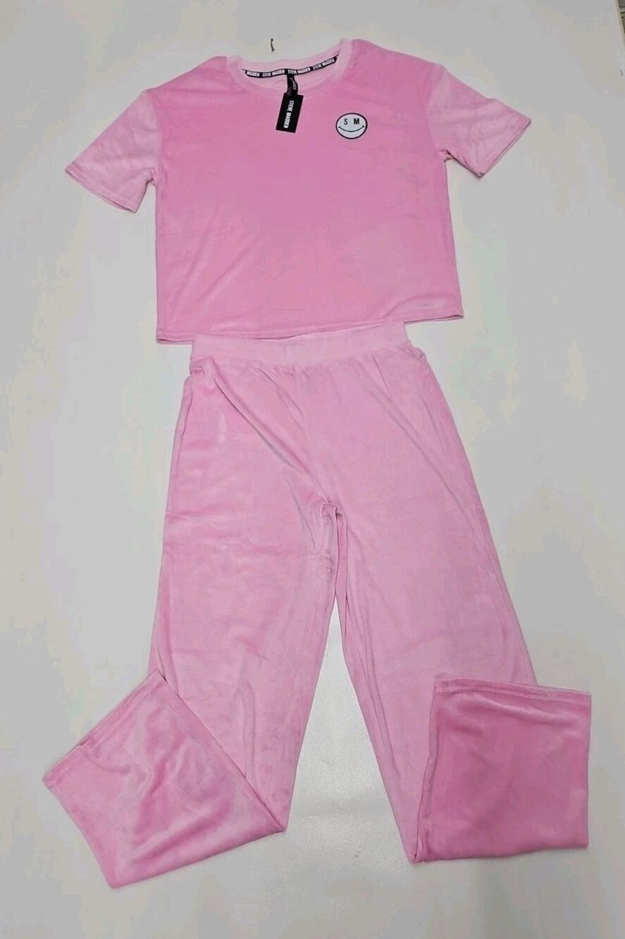 Steve Madden Woman's 2 Piece Pajama Set Size Small Color Pink New